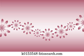 Clip Art of pink flower and vines k3484922 - Search Clipart