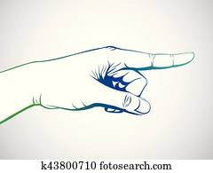 Clipart of , hand, index finger, pointing, u16483295 - Search Clip Art