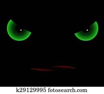 Clip Art of Evil eyes k2209719 - Search Clipart, Illustration Posters