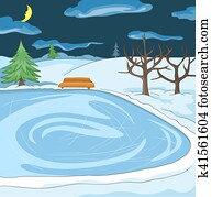 Frozen pond Illustrations and Clip Art. 63 frozen pond royalty free