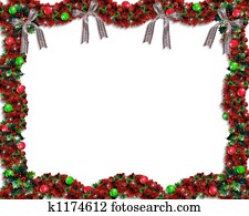 Drawings of Christmas Holly Border ornamental on k2810524 - Search Clip Art Illustrations, Wall