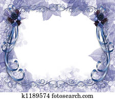 Stock Illustration of Christmas Border Blue Ornaments k1339439 - Search