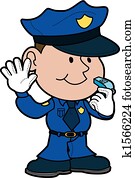 剪图clipart 卡通 警察