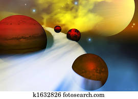 Stock Illustration of Cartoon Planets k6090967 - Search EPS Clipart