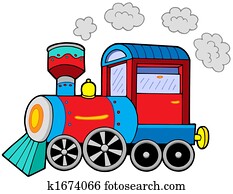 Drawings of Steam train k1463834 - Search Clip Art Illustrations, Wall