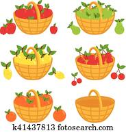 Fruit basket Clipart Royalty Free. 3,112 fruit basket clip art vector