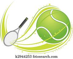 Clip Art of Tennis girl k6682236 - Search Clipart, Illustration Posters