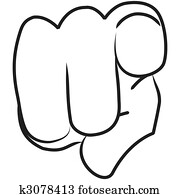 Clipart of CARTOON HAND POINTING k3078411 - Search Clip Art