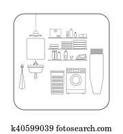 Laundry room Clipart Vector Graphics. 1,058 laundry room EPS clip art