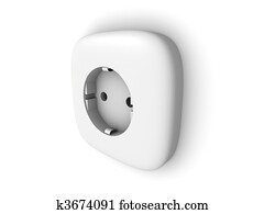 Stock Illustration of Electrical Outlet and Telephone Jack x11263876