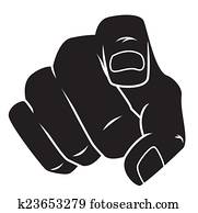 Clipart of Pointing Finger u12885205 - Search Clip Art, Illustration