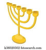 Stock Illustration of Detail of a menorah mso0015 - Search Clipart