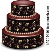 Clipart of Chocolate Cake Slice. k3892493 - Search Clip Art, Illustration Murals, Drawings and