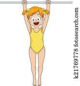 Clip Art of Gymnastics Kid k21303998 - Search Clipart, Illustration