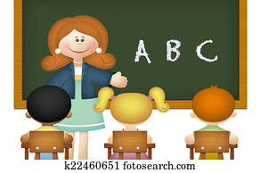 Stock Illustration of Students in classroom u20545807 - Search EPS