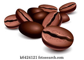 Clipart of coffee beans k9047771 - Search Clip Art, Illustration Murals