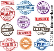 Clipart of Set of passport stamps k12926924 - Search Clip Art
