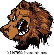 Clipart of Cute Grizzly Brown Bear Vector Illustration k1566611