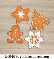 christmas cookie plain clip art