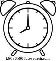 Clipart of Cartoon alarm clock k7492445 - Search Clip Art, Illustration