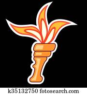 Clipart of Torch torch - Search Clip Art, Illustration Murals, Drawings