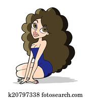 Clip Art of Pretty woman u17073817 - Search Clipart, Illustration