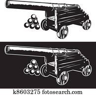 Civil War Cannon Drawing Clipart K6650370 Fotosearch