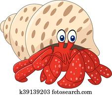 Hermit crab Clipart and Illustration. 175 hermit crab clip art vector