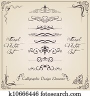 Clipart of Purple background with gold filigree margin k3195901