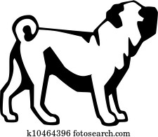 Black pug Clipart and Illustration. 373 black pug clip art vector EPS