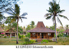 climate tropical houses wooden fotosearch