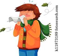 Sneezing Clipart and Illustration. 1,187 sneezing clip art vector EPS