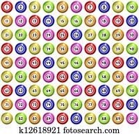 Clipart of Bingo Balls Frame k13091161 - Search Clip Art, Illustration
