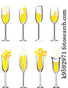 Clip Art of Champagne u16711208 - Search Clipart, Illustration Posters