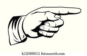 Clip Art of Cartoon hand gestures set k16156748 - Search Clipart