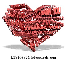 heart appreciation thank words thankful clip shape made fotosearch clipart illustrations