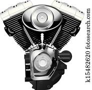 Clipart of crossed engine pistons k15351674 - Search Clip Art