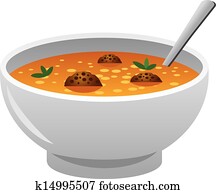Clipart of Noodle soup k8385642 - Search Clip Art, Illustration Murals