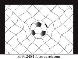 Clipart of Soccer Net k14325101 - Search Clip Art, Illustration Murals ...