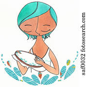 Drawing of a woman celebrating life kch0053  search clipart Drawing of a woman celebrating life kch0053  search clipart