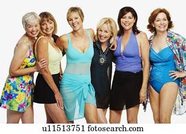 Stock Photo Of Portrait Of A Group Of Mature Women Standing Together