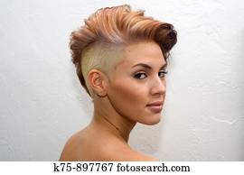 Woman, Inside, Hair Dresser, Hair Salon, Style, Styling, Hair Stock Image | 01_5006_015_retnauk