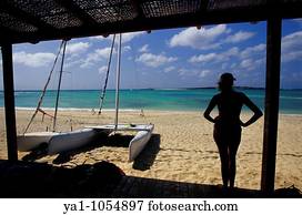 Nautical base on Sal Rei beach. Boa Vista island, Archipelago of Cape Verde Islands