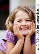 Portrait of a happy little girl