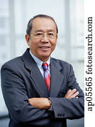 Businessman with arms crossed