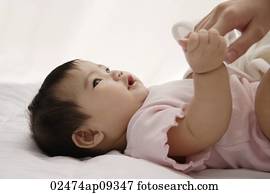 nena, tenencia, mano mujer