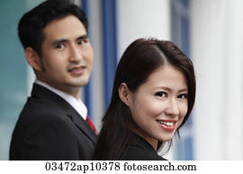 head shot of man and woman smiling head shot of man and woman smiling