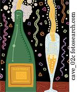 New Year Champagne New Year Champagne