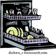 Clipart of Dishwasher dishwash - Search Clip Art, Illustration Murals ...