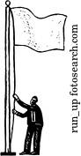 laufen, ihm, herauf, dass, beflaggen stange laufen, ihm, herauf, dass, beflaggen stange